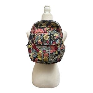 Vera Bradley Womens Happy Snail Quilted Backpack Purse Floral Retired Cotton